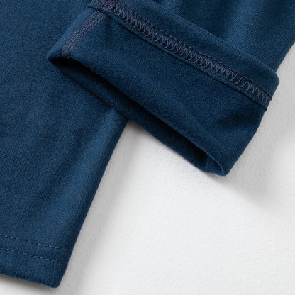2-piece Autumn/Winter Men's Classic Fashion Basic Warm Underwear Set Loose Large Half High Collar Top T-shirt Elastic Waist Pant
