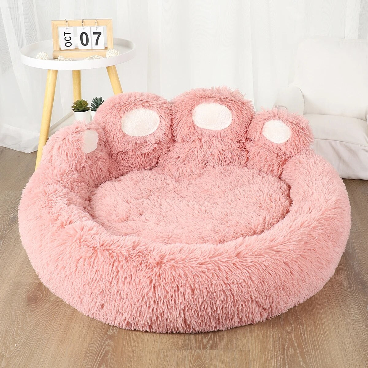 Cama de Cachorro Inverno Gato Sofá Cama Fofa Pata de Urso Confortável Camas Para Animais de Estimação Pequenos Médios Grandes Almofada Macia Fofa Cama de Cachorro