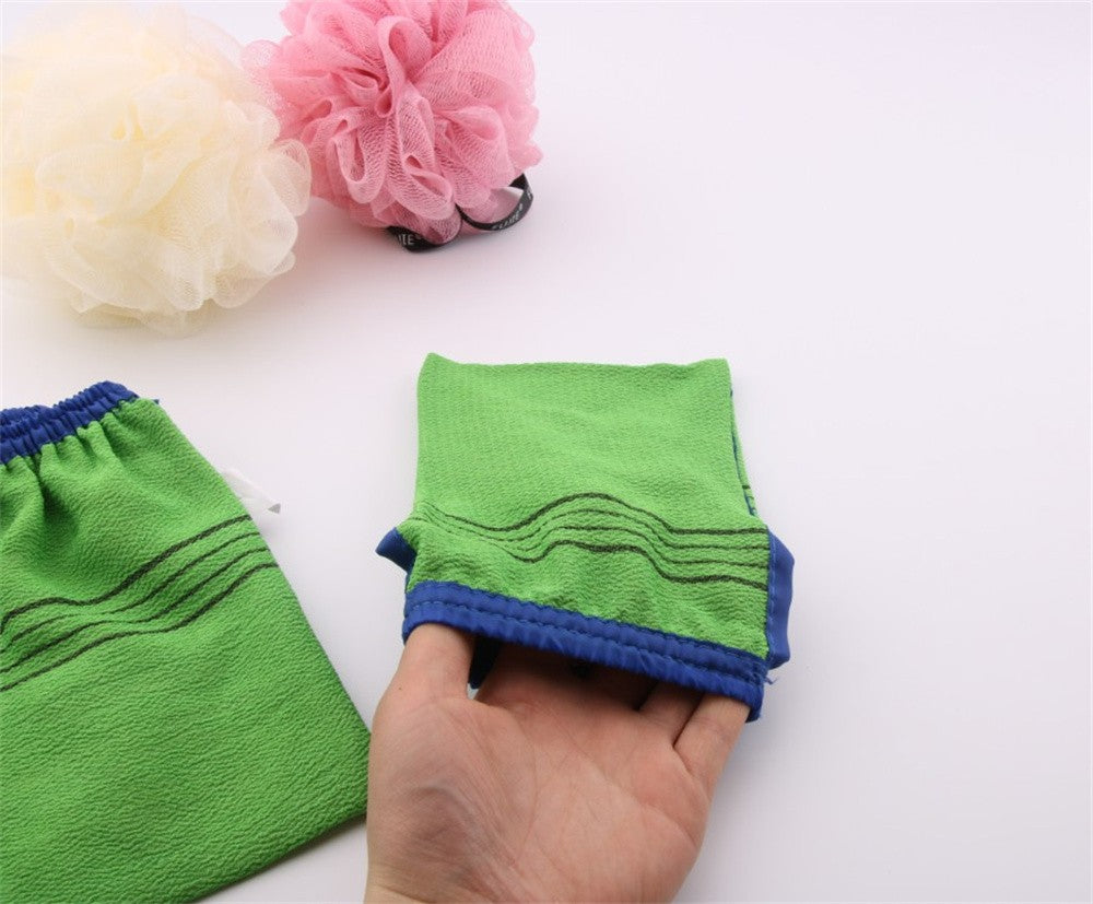 Exfoliating Bath Towel Korean Washcloth Body Massage Scrub Shower Towel SPA Portable Grain Brush Peeling Dead Skin Gloves Adults