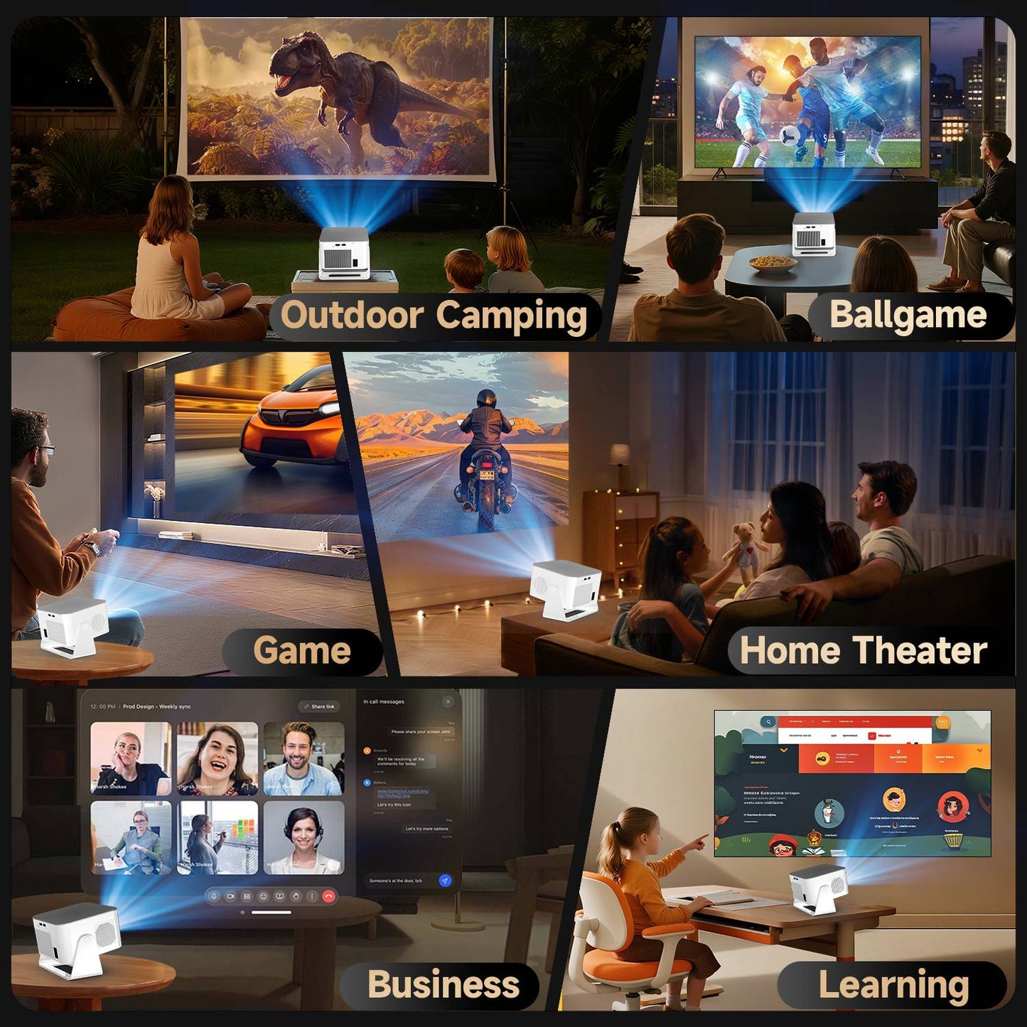 Projetor Magcubic HY350MAX GT 900 ANSI com Google TV, projetor nativo 1080p, foco automático, portátil, Android, home theater