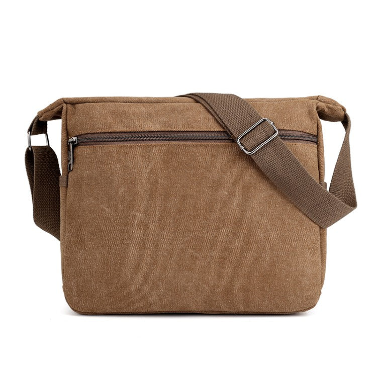 1 men's retro canvas crossbody bag, casual travel shoulder bag, outdoor sports shoulder bag with adjustable shoulder strap