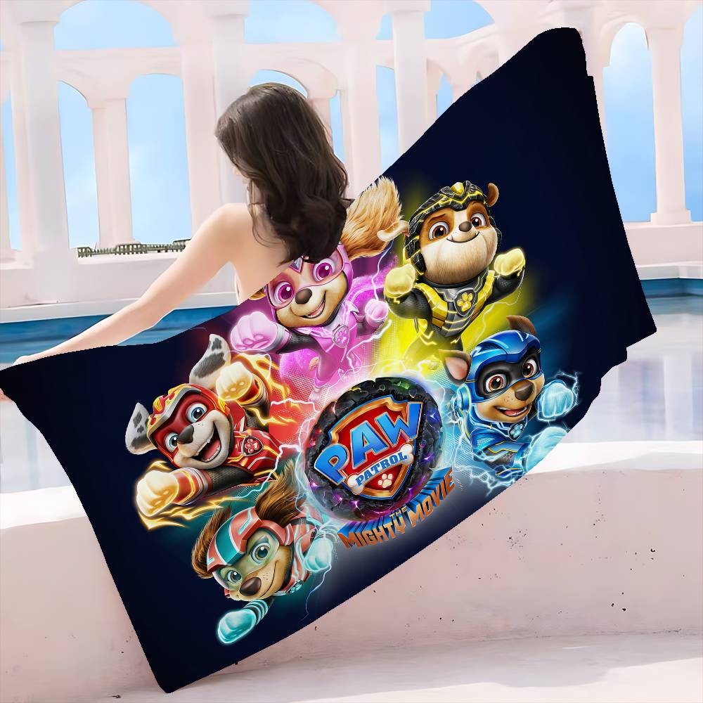 TV Paw Anime P-Patrols Anime Beach Swimming Towel Soft Absorbent Washcloth Children's Gifts For Kids Travel Camping Gym
