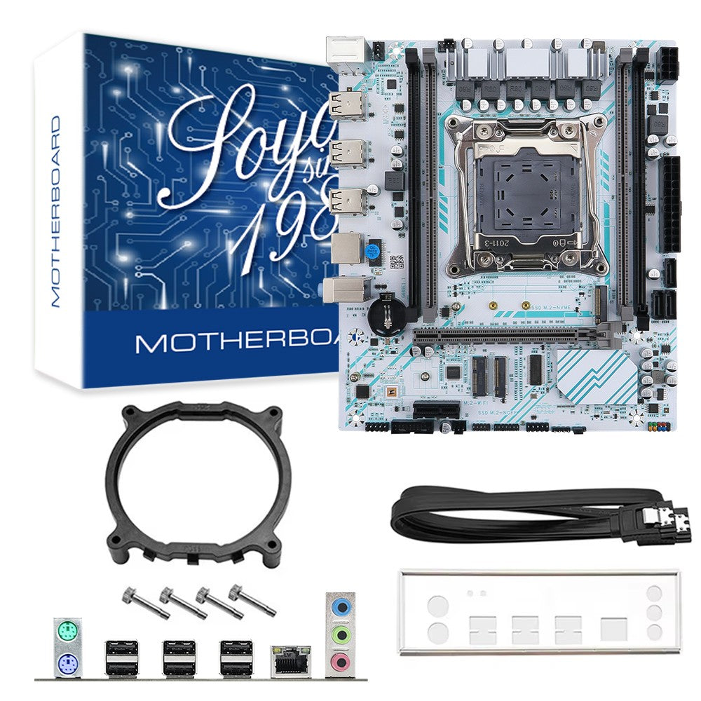 Conjunto de placa-mãe MOUGOL X99 com Xeon E5 2680 V4, DDR4 32G (2*16G) 2133MHz RAM de canal duplo, pino TPM2.0 para componente de computador para jogos