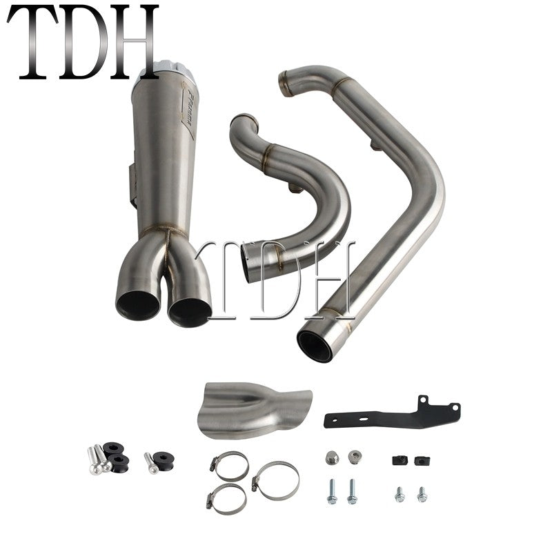 Motorcycle Exhaust Muffle Middle Link Pipe Mid-control Exhaust System For Harley Softail Street Bob Standard FXST FXBBS FXBB 18+