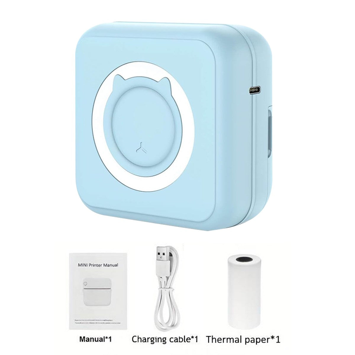 Portable Mini printer,thermal pocket Label  printer, for Android or IOS APP, inkless sticker printer, suitable for home, office