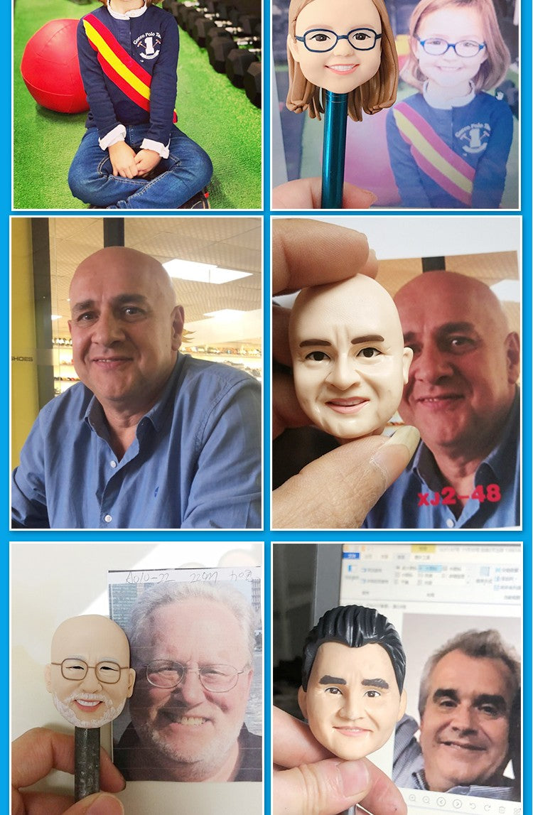 Custom Handmade Bobblehead Figure, Personalized Clay Doll on Photos, Real Person Figurine 3D Customization, Christmas Gift for M