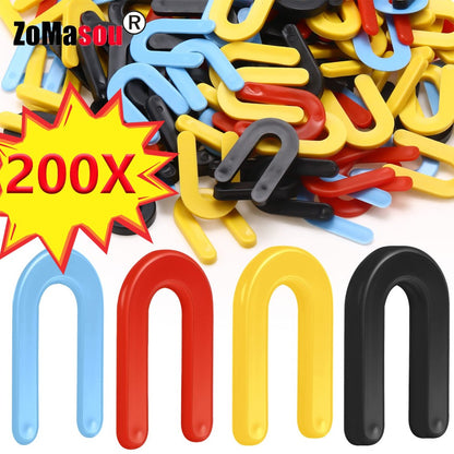 100/200 Peças Espaçadores Cerâmicos Reutilizáveis em U Clips Niveladores de Azulejos Cunhas para Fixação de Frestas de Azulejos de Chão e Parede Ferramentas de Construção