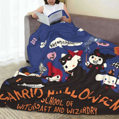 Christmas Hello Kitty Blankets Quality Warm Throw Blanket Winter Travel Office Couch Bed Graphic Bedspread