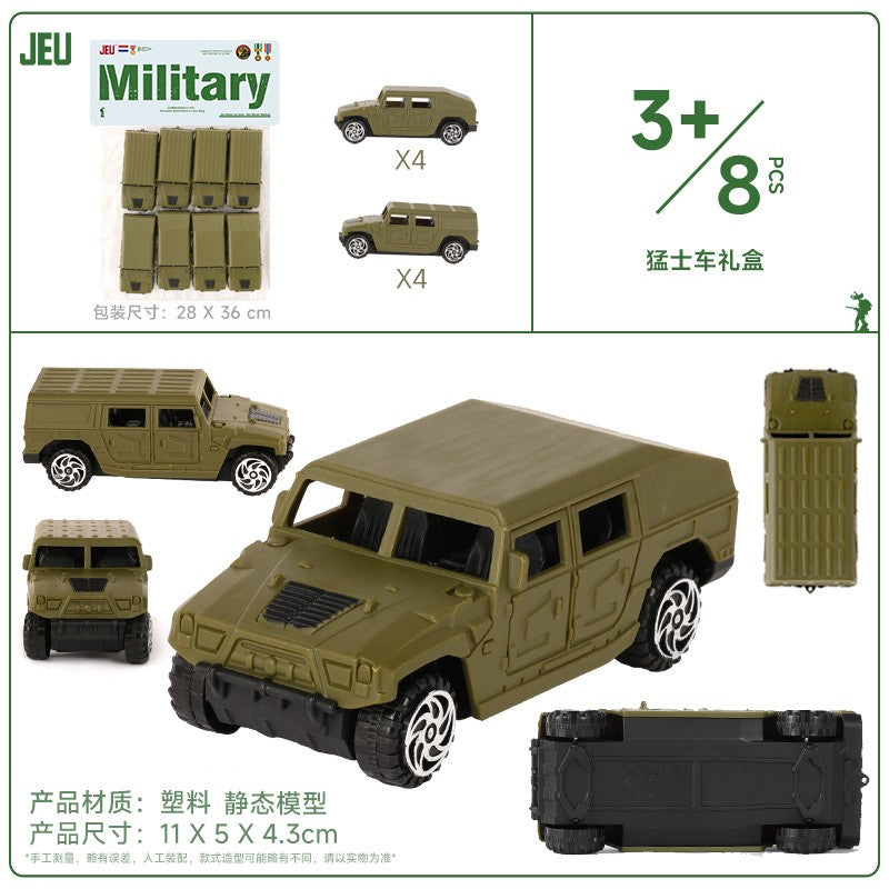 ViiKONDO Bonecos Soldados Exército Brinquedos Modelo Veículo Militar Acessórios Jogo de Guerra Tanque Radar Lançador de Mísseis Artilharia Caça Quartel Ponte