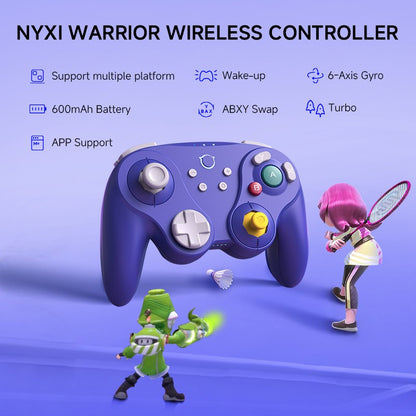 NYXI Warrior Lite Wireless Controller for Switch 2, Hall Effect Joystick No-Drift Gamepad for PC, Micro Mechanical Buttons Vibra