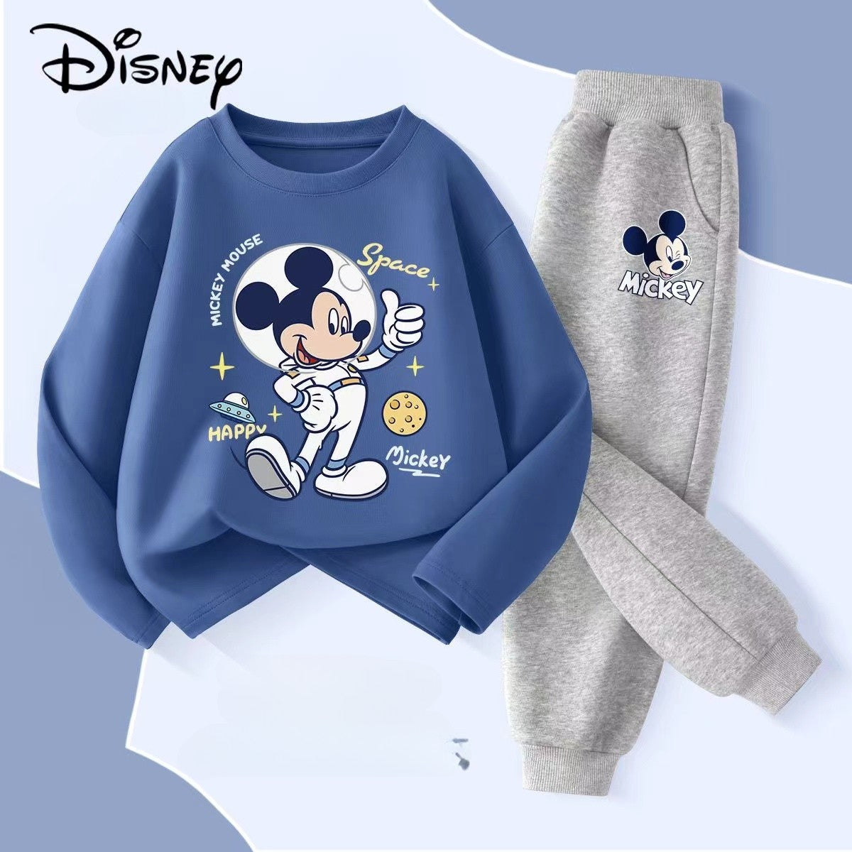 Autumn Baby Girls Boy Clothes Set Children Disney Mickey Printed Sweatshirts Pullover Top And Pants Suit Kid 2pcs Tracksuits