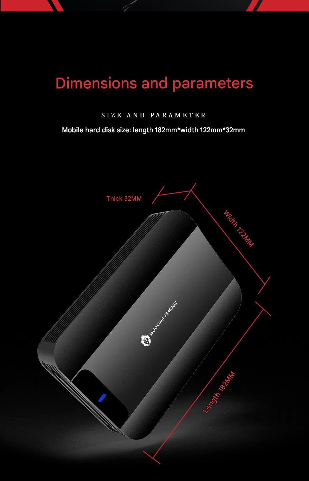 CoolFish HDD 3.5'' External Hard Disk 3TB/4TB/6TB/8TB/10TB/12TB TypeC Hard Drive External Storage Decives Hard Disks for PC/ Mac