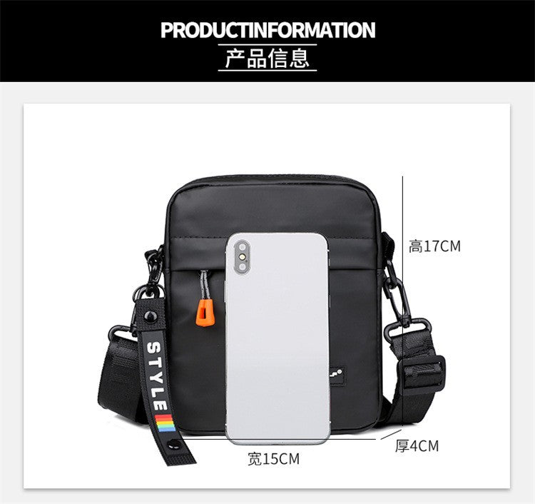 Simple Mini Men Crossbody Bag For Phone Side Bag Casual Waterproof PU Leather Shoulder Bag Business Small Messenger Sling Bags