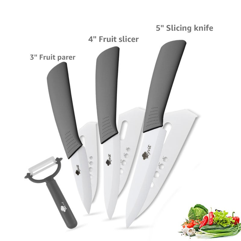 Conjunto de Facas de Cerâmica para Cozinha, 3 4 5 6 polegadas, Faca do Chef, Utilitária, para Fatiar, Cortar Frutas, Legumes, Comida de Bebê, para Descascar, Cabo Antiderrapante