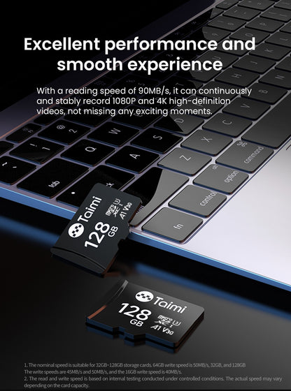 Taimi Cartão MicroSD C10 Cartão de Memória 32GB 64GB Classe10 Memória TF Micro SD SDXC 128GB 256GB A1 U3 V30 4K Para Câmera Veicular