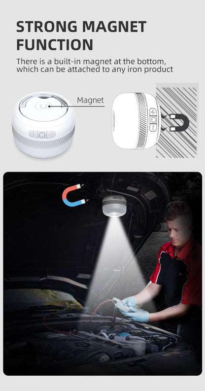 Lanterna de acampamento LED externa LV10 230 horas Recarregável com ímã Acessório de iluminação Luz de emergência portátil