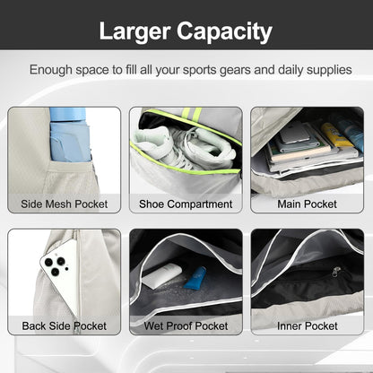 Basketball bag swimming bag Drawstring Backpack fitness Gym Bag with Shoes Compartment Sports Dry Wet Separation Storage Bag