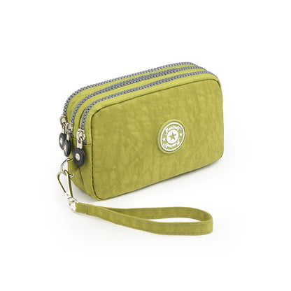 The 3-layer zipper clutch is lightweight, compact and versatile for ladies. It can be used with mobile phones or loose change