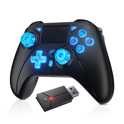 Controller for PS5/PS4/PS3/Steam/PC RGB Wireless Control Joystick Hall Linear Trigger Gamepad Turbo Dual Vibration Game Remote