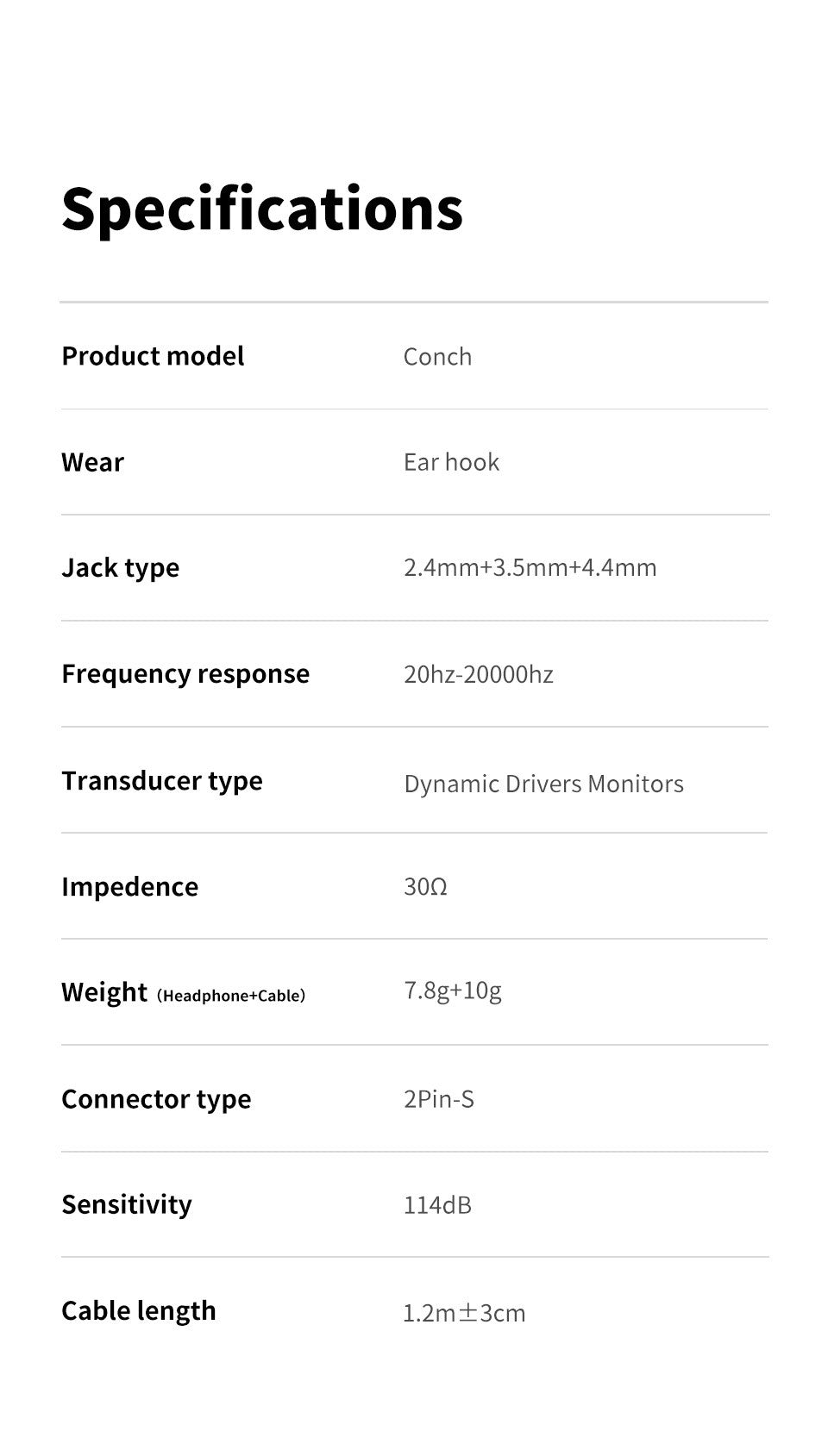 TRN CONCH In-Ear Earphones 10mm Dual Magnetic Circuit DLC Dynamic Driver Headphones Sports Earbuds Monitor IEMS with 3.5/2.5/4.4