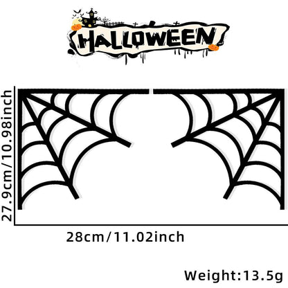 Halloween Door Frame Decoration,Bats,Pumpkins,Spider Webs,Door and Window Corner Stickers, Halloween Home Decoration