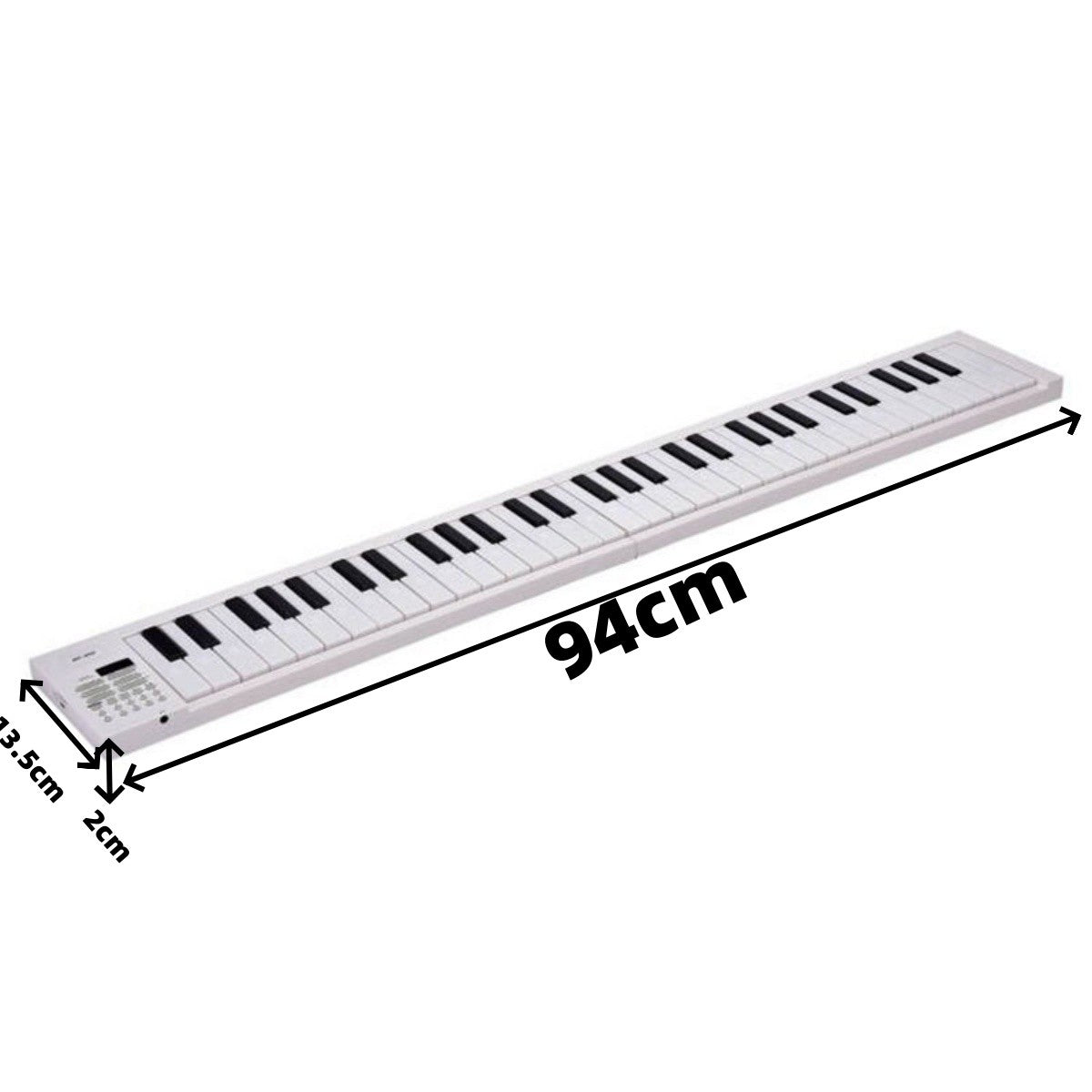 Teclado eletrônico dobrável de 61 teclas Piano portátil com display LED/Bateria embutida/Instrumento musical de teclado eletrônico