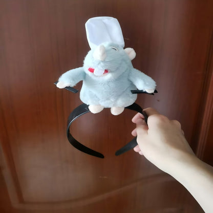 Ratatouille Hairband New Cartoon Plush Doll Headband French Wide-brimmed Hairpin Photo Headdress Creativity Girl Gift