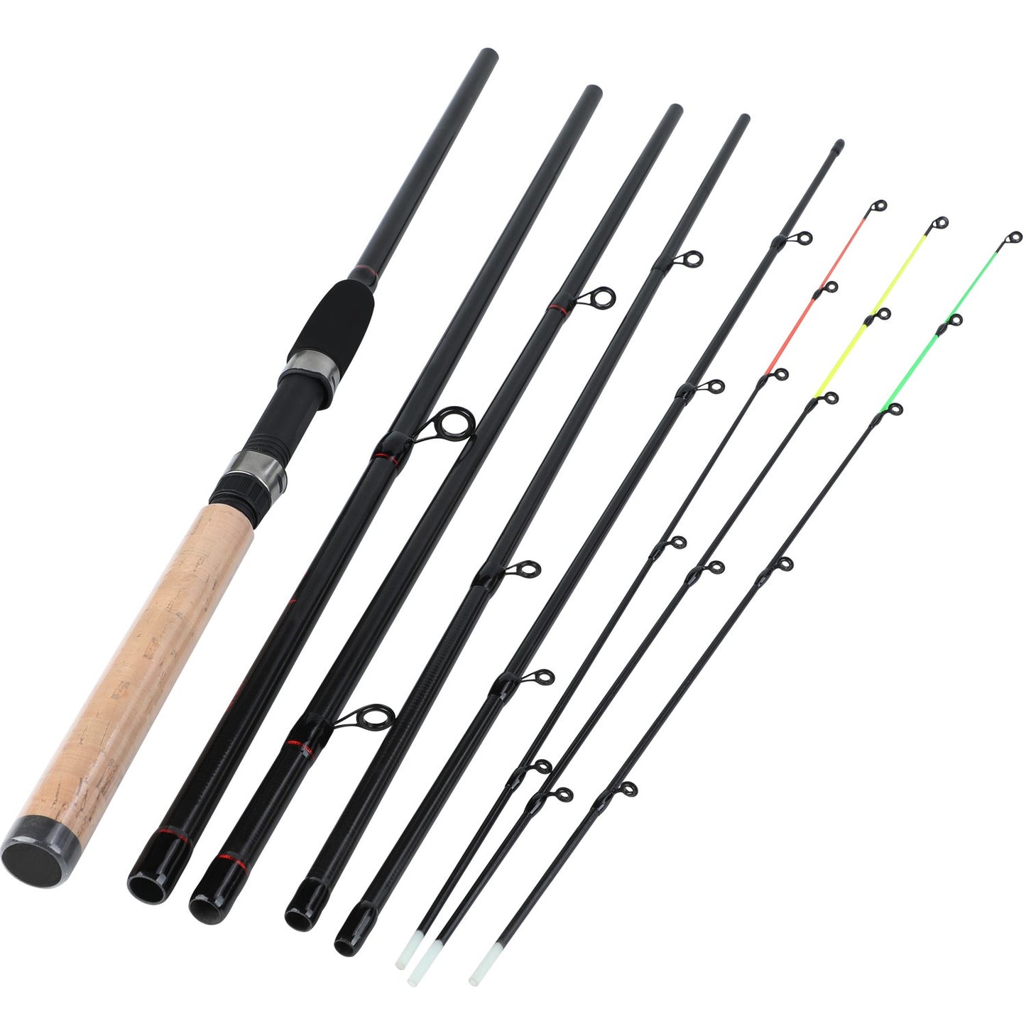 Varas de pesca Sougayilang Feeder ultraleves de fibra de carbono para pesca de carpa com tração máxima de 15 kg com potência L M H para pesca de robalos, carpas e trutas
