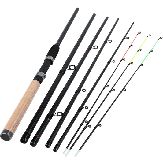 Varas de pesca Sougayilang Feeder ultraleves de fibra de carbono para pesca de carpa com tração máxima de 15 kg com potência L M H para pesca de robalos, carpas e trutas
