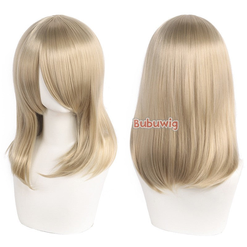 Bubuwig Synthetic Hair 30 Colors 40cm Long Straight Anime Fashion Lolita Cosplay Wigs Pure Color Blue Blonde Wig Heat Resistant