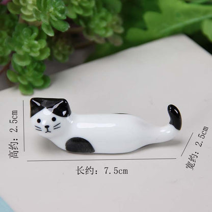 5 peças Kawaii Gato Suporte para Hashi Cerâmica Descanso de Hashi para Casa Restaurante Acessórios de Mesa Suprimentos Apoio de Hashi
