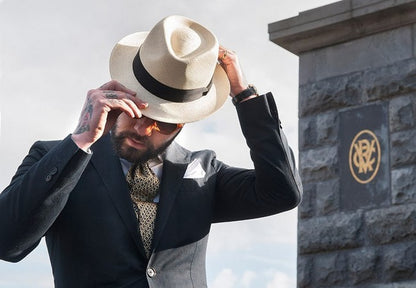 Hot  Fashion Summer Casual Unisex Beach Trilby Large Brim Jazz Sun Hat Panama Hat Paper Straw Women Men Cap With Black  Ribbon