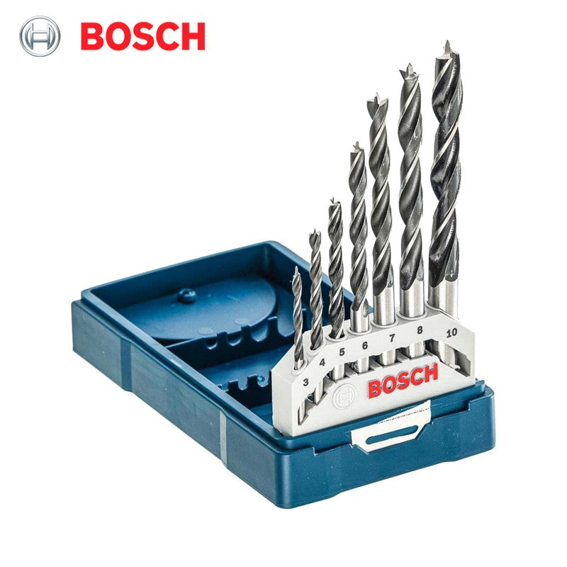 BOSCH 2607017505 Conjunto de 7 Brocas para Madeira Mini-X-Line 3-10mm Acessórios para Ferramentas Elétricas Bosch