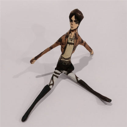 28cm Anime Attack On Titan Levi Cosplay Plush Doll Body Wire Skeleton Action Stuffed Dolls Accessories Ornament Gifts