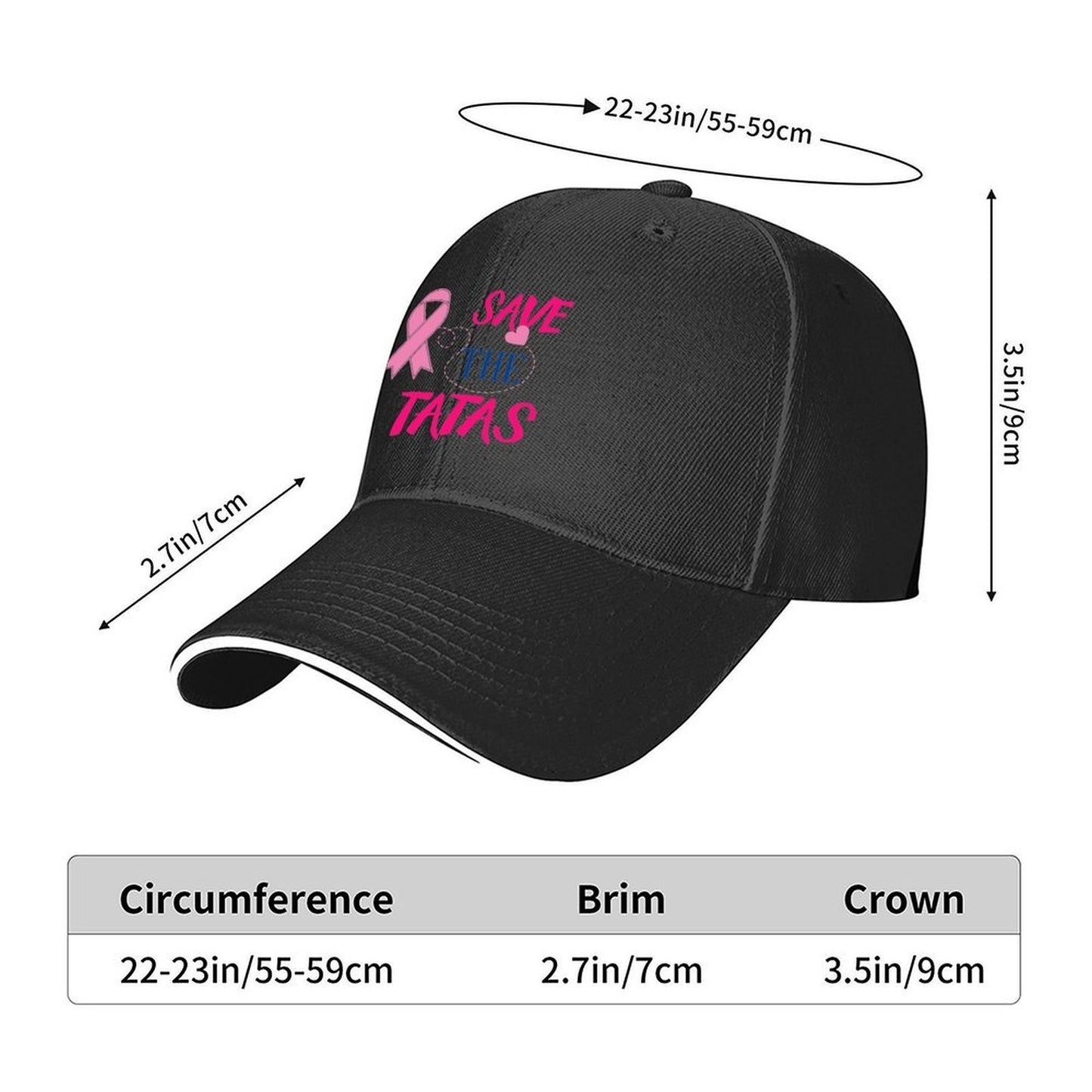 save the tatas shirt Baseball Cap Luxury Man Hat Luxury Hat Visor Kids Hat Women's Beach Visor Men's
