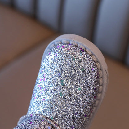 Children Warm Shoes Autumn Winter Boots Boys Girls Snow Shoes Fashion Shinny Soft Antislip Girls Boots 25-36 Sport Snow Boots