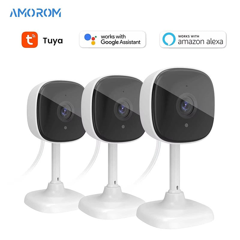 1080P Hd Wifi Ip Camera Indoor Night Vision Ai Detection Surveillance Cube Cameras for Pet Baby Monitor with Alexa & Google Home