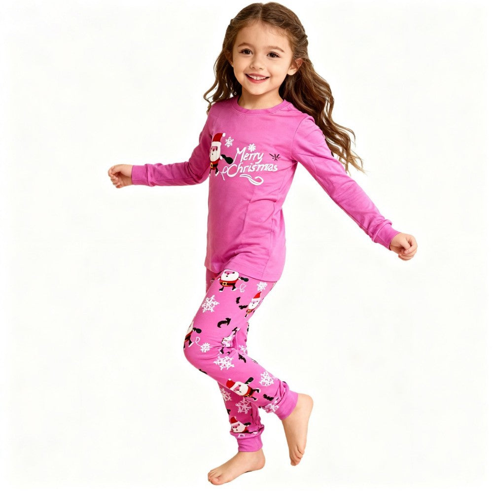 Boys Girls Christmas Long Sleeve Pajama Sets Kids Santa Claus Pjs Baby Pijamas Children Soft Sleepwear For "Merry Christmas";;VERDADEIRO;;"CR1707,10T
