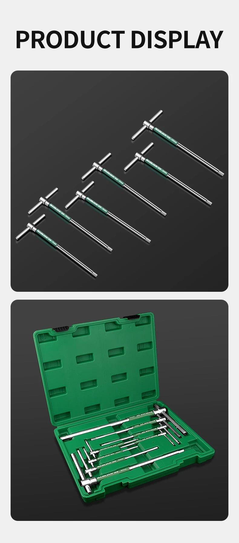 Chave de fenda Torx T/L 2.5/3/4/5/6/8/10mm Chave Allen Tipo T Cromada Chave Inglesa em Forma de T Ferramenta Manual Chave de Boca Tipo T Estendida