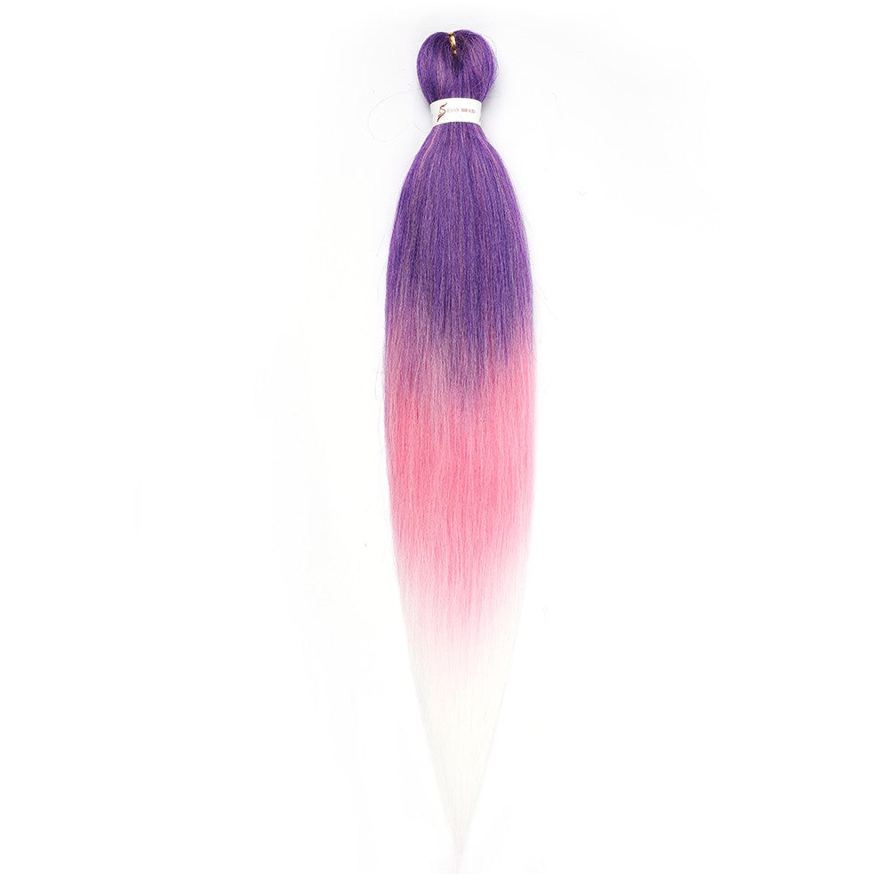 Cabelo Sintético Trançado Pré-esticado Profissional Sem Coceira Fibra Que Sela Em Água Quente 30'' Ombre Textura Yaki Extensões de Cabelo para Trança