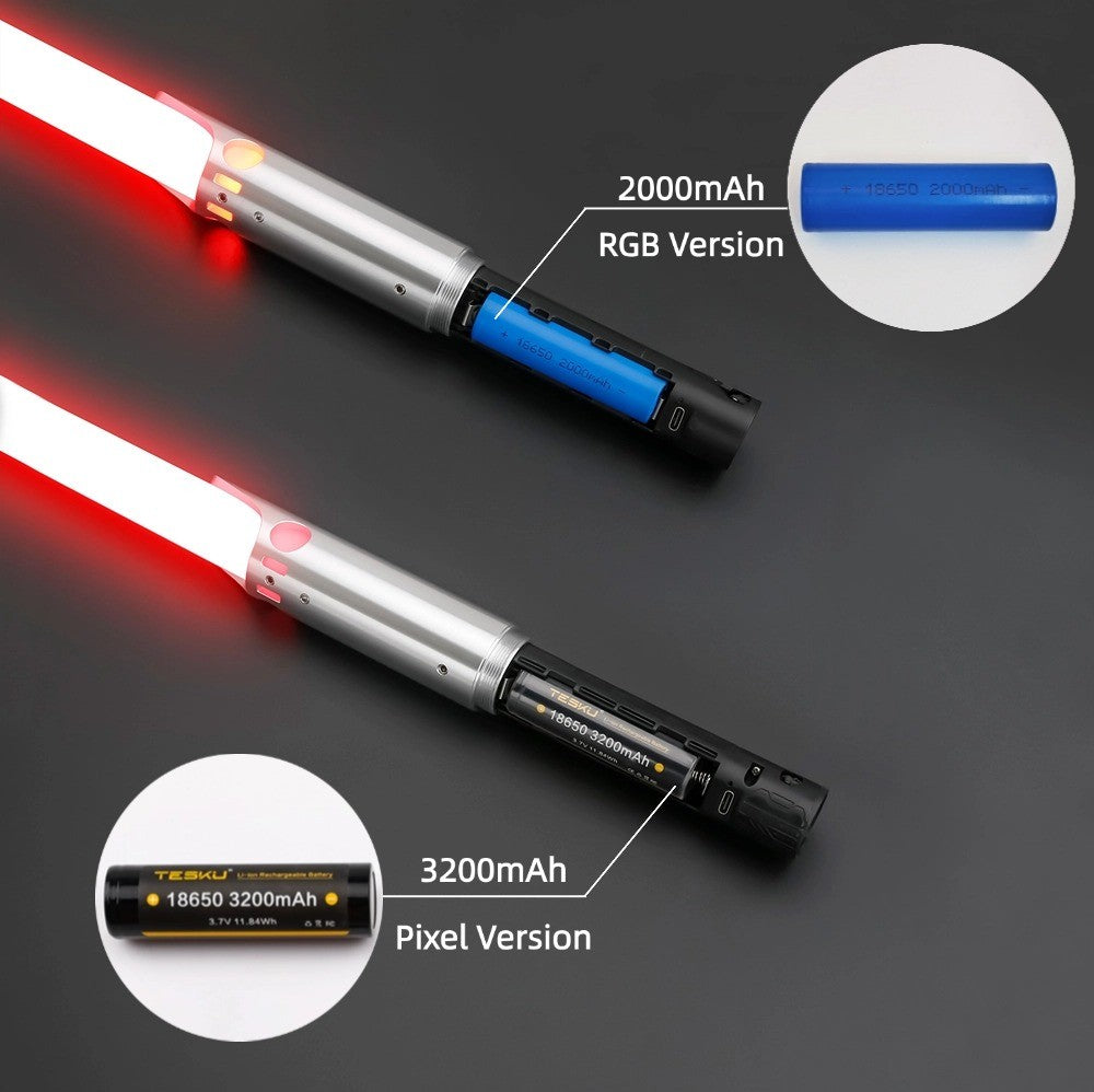 TXQSABER Anakin Lightsaber Natal Laser Pixel placa RGB Smooth Swing Punho de Metal com Lâmina de Tira de LED SDCard Proffie