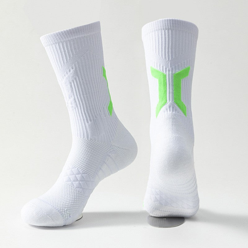 1/3 pairs professional men's basketball socks with thick towel bottom breathable sports socks men's long badminton socks