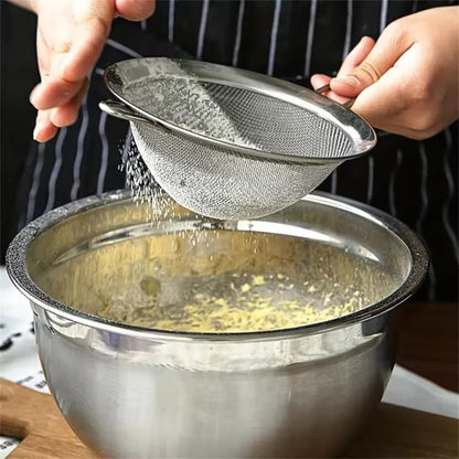 Stainless Steel Sieve Fine Mesh Filter Slotted Spoon Kitchen Accessories For Cooking Baking Oil Flour Strainer Sifter