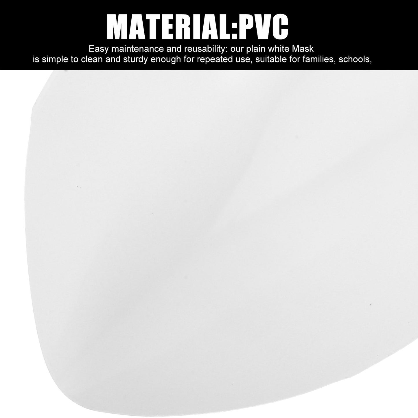 5Pcs White Plastic Full Face Masks Blank Paintable Mask DIY Halloween Cosplay Masquerade Costume Accessories Face Craft