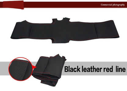 Capa de Volante GNUPME DIY em Couro Sintético Costurada à Mão Preta para Peugeot 308 e Peugeot 408 Antigo