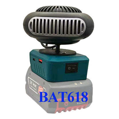 Power Tool Parts Lithium Electric Power Warm Air Blower Fan Heater Hot&Cold Wind Dual Mode For Makita For Bosch Li-ion Battery