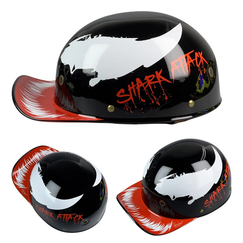 Capacete de Motocicleta Elétrica para Pilotagem de Locomotivas, Capacete Retrô Meio Capacete para Harley, Capacete Universal para Todas as Estações, Atacado de Capacetes