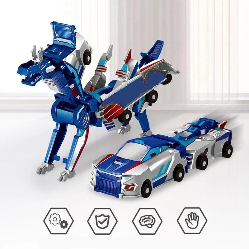 Unicorn Transformer: Brinquedo Carro Mágico de Transformação Super Combinação 2 em 1 Carro Magnético de Colisão que Transforma Brinquedo DIY para Crianças