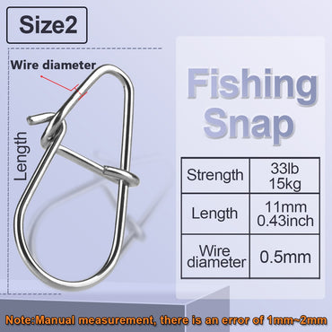 Conector de Isca para Pesca FishTrip Clipe de Pesca Carabina Snap Engate Rápido Anzol Duo Lock Aço Inoxidável