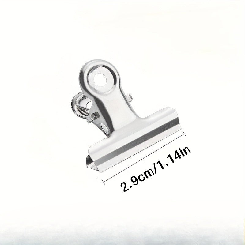 12 Pack Heavy Duty Stainless Steel Food Bag Sealing Clips - Reusable Multi-Purpose Clips for Kitchen, Office, School - Ideal Home Organizer and Storage Essentials | Modern Kitchen Accessories | Durable Structure